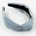 Hot Sales Denim Tie Dye Headbands Knotted Headbands for Woman